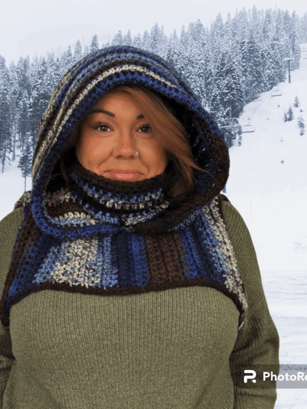 Matrixx Hood - Blue Brown multi